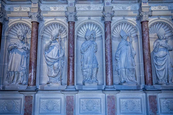 Reims France September 2015 Interiors Architectural Details Saint Remi Basilica — 스톡 사진
