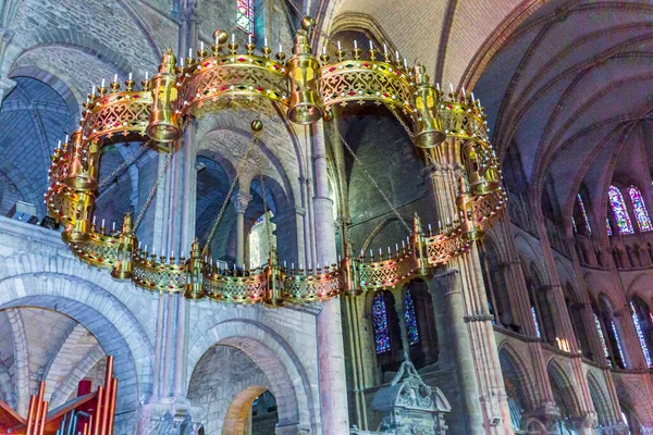 Reims France September 2015 Interiors Architectural Details Saint Remi Basilica — стоковое фото
