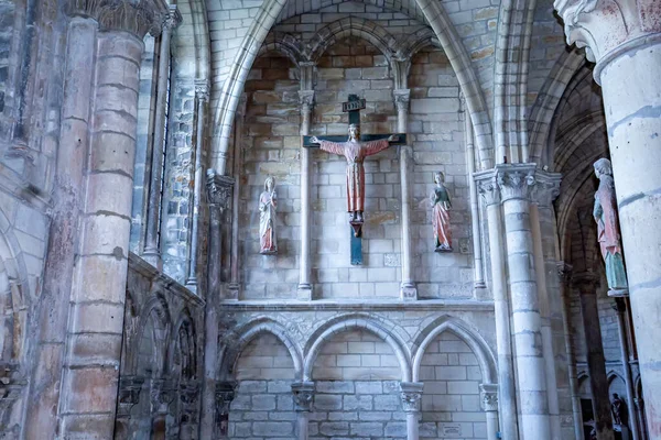 Reims フランス 2015年9月14日 サンレミ大聖堂の内装と建築の詳細 2015年9月14日 フランス シャンパン ランス — ストック写真