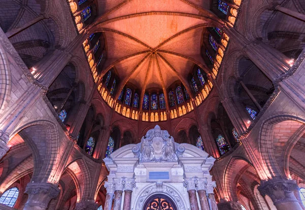 Reims França Setembro 2015 Interiores Detalhes Arquitetônicos Basílica Saint Remi — Fotografia de Stock