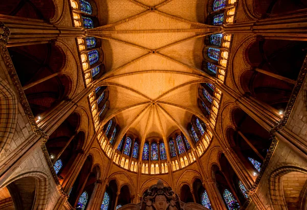 Reims Franciaország Szeptember 2015 Interiors Architectural Details Saint Remi Basilica — Stock Fotó