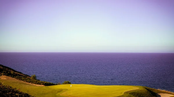 Pleneuf Val Andre Golf Bretagne France Arrière Plan Mer Canal — Photo