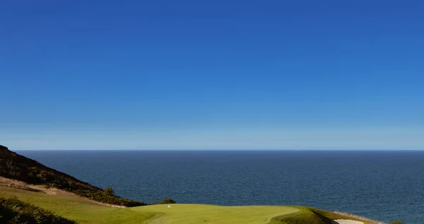 Pleneuf Val Andre Golfplatz Bretagne Frankreich Hintergrund Das Kanalmeer — Stockfoto