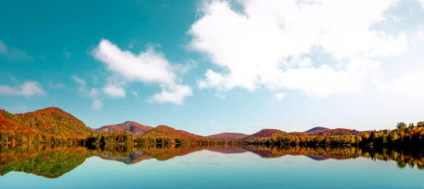 Pohled Lac Superieur Laurentides Mont Tremblant Quebec Kanada — Stock fotografie