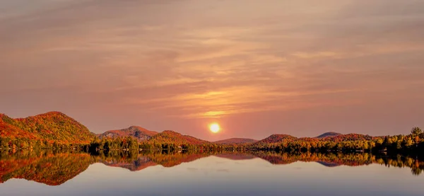 Vue Lac Supérieur Laurentides Mont Tremblant Québec Canada — Photo