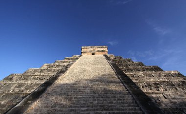 Chichen Itza 'daki Maya Piramidi Yucatan, Meksika 