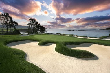 Pebble Beach golf sahası, Hole 4, Monterey, California, ABD