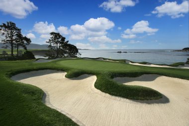 Pebble Beach golf sahası, Hole 4, Monterey, California, ABD
