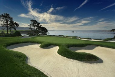 Pebble Beach golf sahası, Hole 4, Monterey, California, ABD