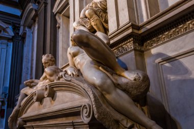 FLORENCE, ITALY, ECTOBER 27, 2015: Medici şapelinin iç ve mimari detayları, Ekim 27, 2015, Floransa, İtalya