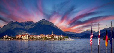 STRESA, İtalya, 25 Mayıs 2019 Borromean Adaları, Maggiore Gölü, 25 Mayıs 2019, Stresa, İtalya