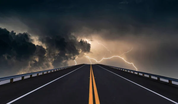 Líneas Carreteras Nubes Cielo Florida —  Fotos de Stock