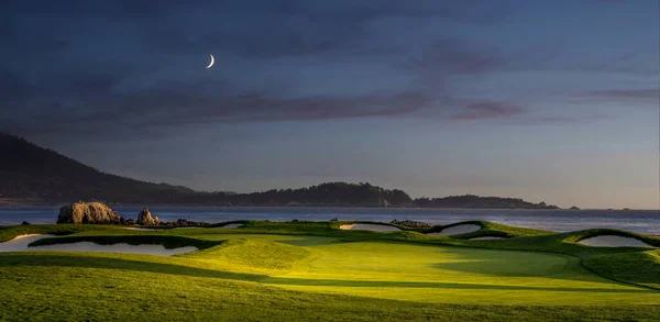 Vista Sul Campo Golf Pebble Beach Foro Monterey California Usa — Foto Stock