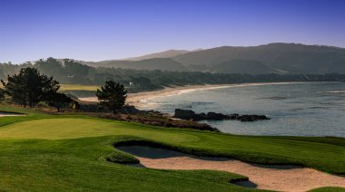Pebble Beach golf sahası, Hole 4, Monterey, California, ABD