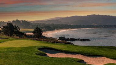 Pebble Beach golf sahası, Hole 4, Monterey, California, ABD