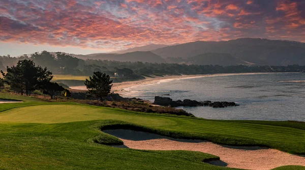 View Pebble Beach Golf Course Hole Monterey California Usa — Stock Photo, Image