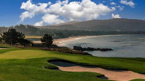 Kilátás Pebble Beach Golfpálya Hole Monterey California Usa — Stock Fotó