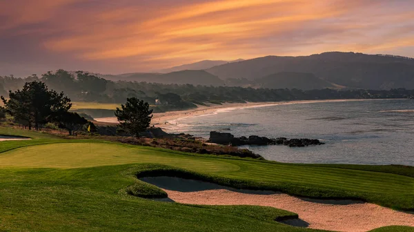 View Pebble Beach Golf Course Hole Monterey California Usa — Stock Photo, Image