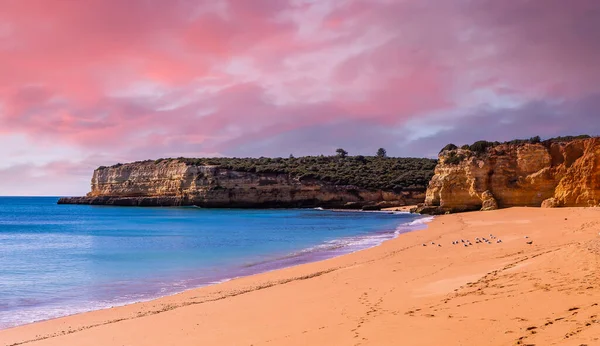 Senhora Rocha Tengerpartja Sziklái Lagoa Algarve Portugália — Stock Fotó