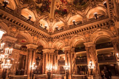 PARIS, Fransa, 22 ARALIK: 22 ARALIK, Palais Garnier, Paris Operası 'nın iç manzarası 22 Aralık 2012' de Paris, Fransa 'da gösterildi. 