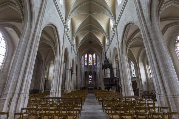 Compiegne Frankrijk Juli 2016 Glas Lood Details Van Kerk Van — Stockfoto