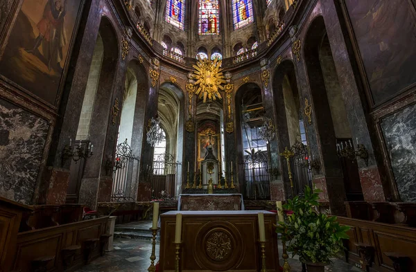 Compiegne Frankreich Juli 2016 Glasmalerei Und Details Der Kirche Saint — Stockfoto