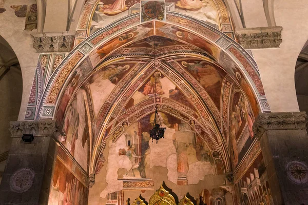 Florence Italy October 2015 Interiors Architectural Details Santa Trinita Church — 스톡 사진