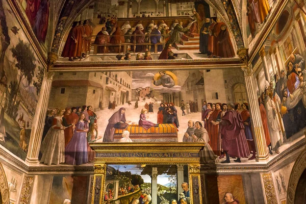 Florence Italy October 2015 Interiors Architectural Details Santa Trinita Church — 스톡 사진