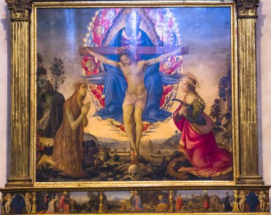 FLORENCE, ITALY, ECTOBER 27 Ekim 2015 Santo Spirito Kilisesi 'nin mimari detayları, 27 Ekim 2015, Floransa, İtalya