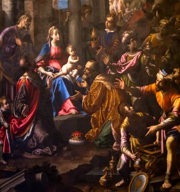 FLORENCE, ITALY, ECTOBER 27 Ekim 2015 Santo Spirito Kilisesi 'nin mimari detayları, 27 Ekim 2015, Floransa, İtalya