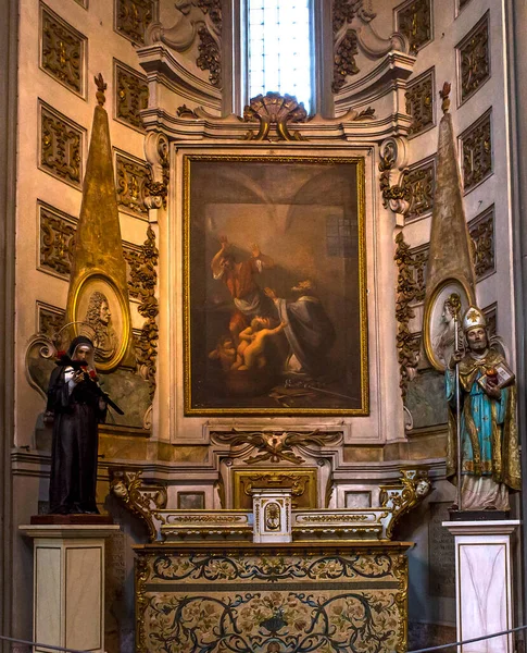 Florença Itália Outubro 2015 Interiores Detalhes Arquitetônicos Igreja Santo Spirito — Fotografia de Stock