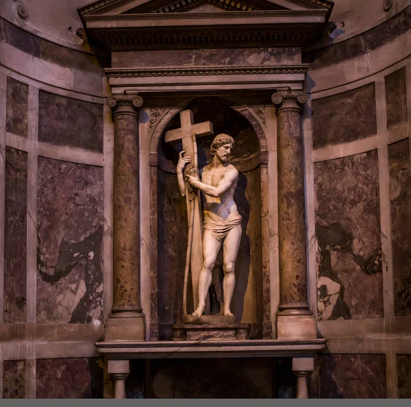 Florence Italie Octobre 2015 Intérieurs Détails Architecturaux Église Santo Spirito — Photo