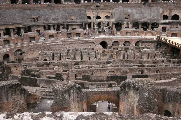 Rome Italien Juni 2015 Arkitektoniska Detaljer Colosseum Amfiteater Juni 2015 — Stockfoto