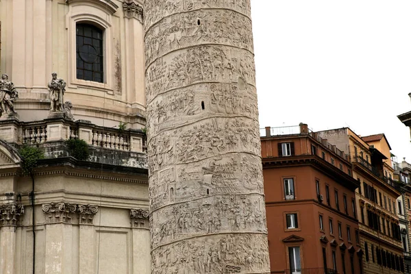 Rome Italië Juni 2015 Architectonische Details Van Trajankolom Romeins Forum — Stockfoto