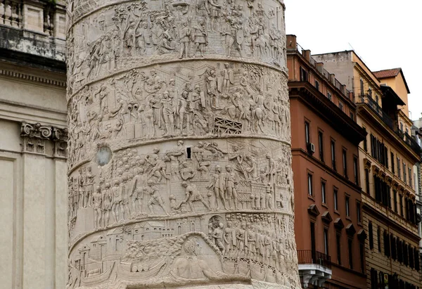 Rome Italy June 2015 Architectural Details Trajan Column Roman Forum — Stock Photo, Image