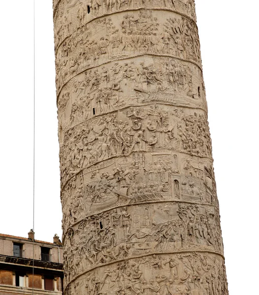 Rome Italie Juin 2015 Détails Architecturaux Colonne Trajan Dans Forum — Photo