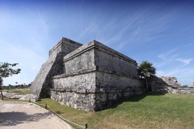 Tulum, Yucatan ve Meksika harabeleri.