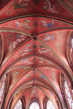 Le Mans şehrinin katedralinin mimari detayları, Fransa