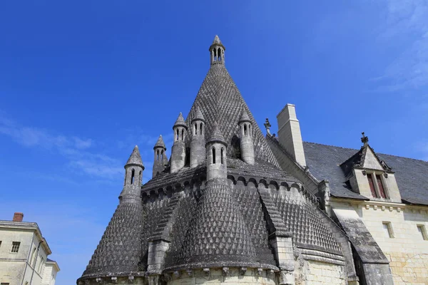 Fontevraud Francja Kwiecień 2012 Szczegóły Architektoniczne Opactwa Fontevraud Zbudowanego Latach — Zdjęcie stockowe