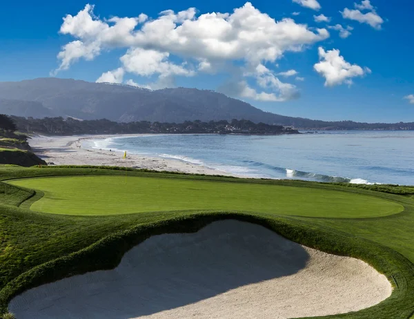 Una Vista Del Campo Golf Pebble Beach Monterey California —  Fotos de Stock