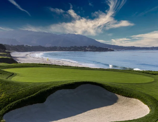 Une Vue Sur Parcours Golf Pebble Beach Monterey Californie États — Photo