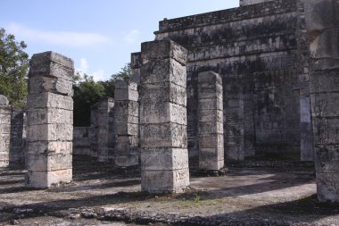 CHICHEN ITZA, YUCATAN, MEXICO, 15 Aralık 2011: Maya tapınakları Chichen Itza, Yucatan, Meksika