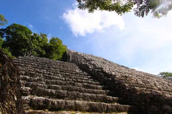 Coba Yucatan Mexico Decem12 2011 Пирамида Соблазна Руинах Памятника Коба — стоковое фото