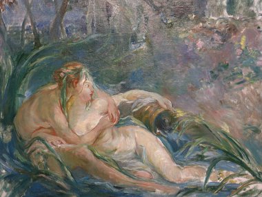 Paris, Fransa, 25 Ağustos 2021: Paris, Fransa 'daki Marmottan Monet Müzesi' nin içi ve dekorasyonu