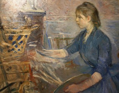 Paris, Fransa, 25 Ağustos 2021: Paris, Fransa 'daki Marmottan Monet Müzesi' nin içi ve dekorasyonu