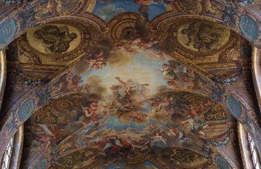 Interiors and details of Château de Versailles, France