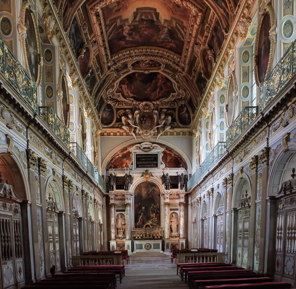 The Chapel of the Trinity, in the castle of Fontainebleau, France