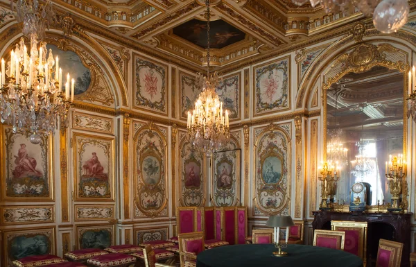 Εσωτερικούς χώρους και λεπτομέρειες του κάστρου του Fontainebleau, Γαλλία — Φωτογραφία Αρχείου