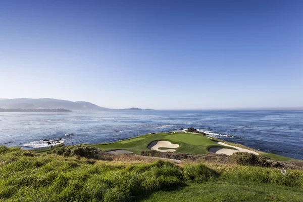 Plaża żwirowa pole golfowe, Monterey, Kalifornia, Stany Zjednoczone Ameryki — Zdjęcie stockowe