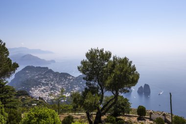 Anacapri'da Monte Solaro Capri Adası Panoraması